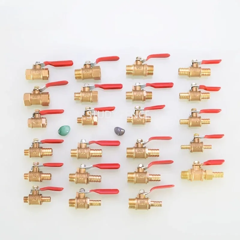 4PCS 1 Points/2 Points/3 Points Ball Valve Direct Valve Metal Ball Valve Pipeline Ball Valves Household Hardware Accessories