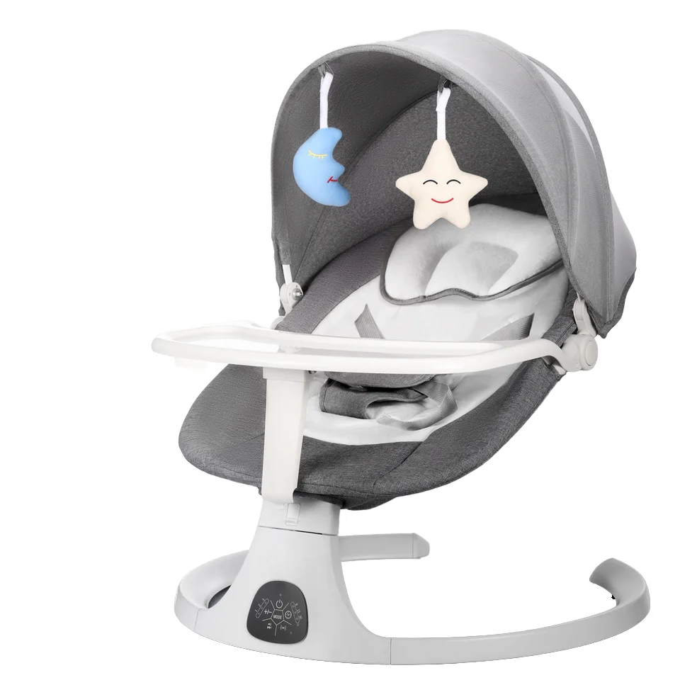 كرسي هزاز كهربائي فاخر متعدد الوظائف قابل للطي من Babynest كرسي أرجوحة ذكي للأطفال #1