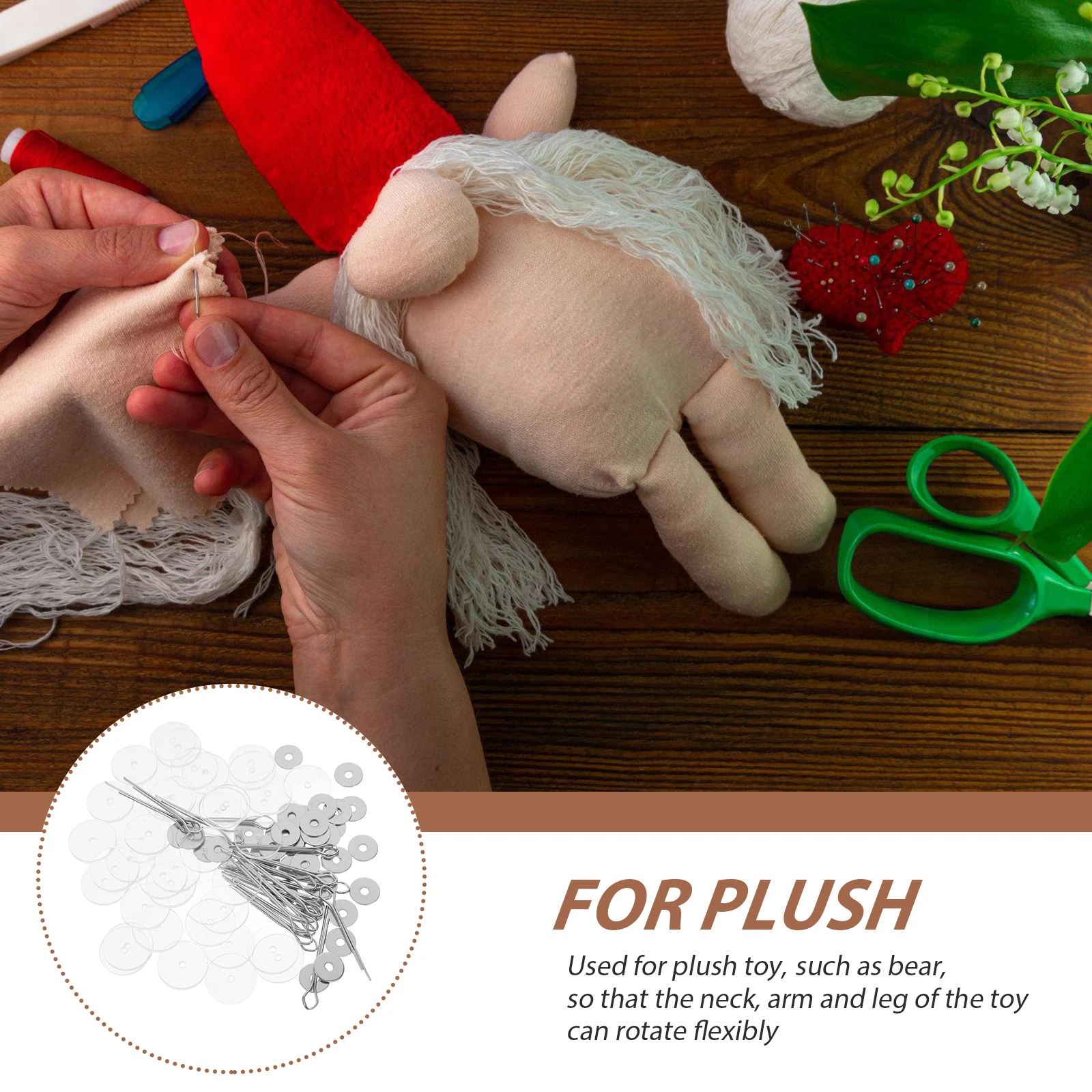 

2 Bags Wooden Joint Accessories Animal Crafting Supplies Bear for Joints Washers Acrylic DIY Making