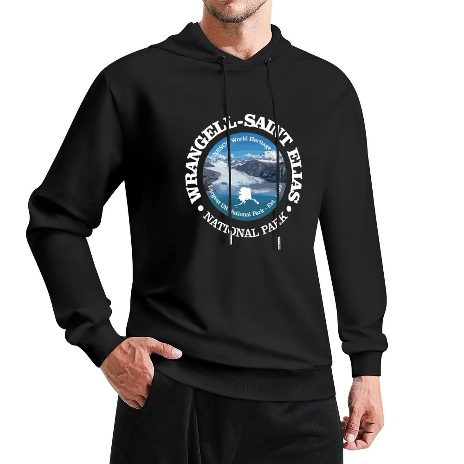 

Wrangell-Saint Elias National Park (NP) Pullover Hoodie aesthetic clothing mens clothing men's winter sweater men's hoodies