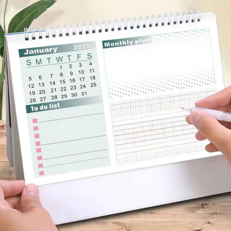 Desk Calendar From July 2024-2025 Monthly English Version Planning Reminder Calendar With Countdown Desktop Calendar For