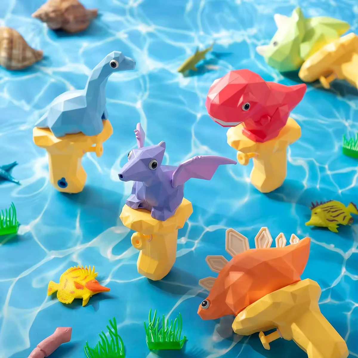 Dinosaur Water Gun Toy For Kids Boys Girls Cute 3D Cartoon Tyrannosaurus Press Water Spray Gun Summer Outdoor Beach Garden Bath