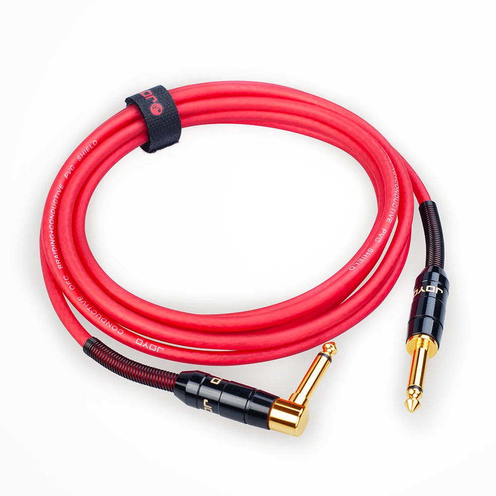 JOYO CM-21/22 Audio Cable 6.35mm Mono Male-male Double Straight/Right Angle Plug Length 6M for Guitar Bass Keyboard