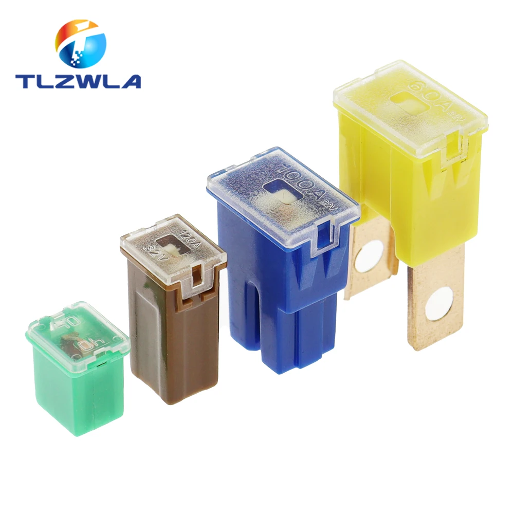 PEC LPJ Auto Fuse 32V Connecting Type Fuse 20A 30A 40A 50A 60A 80A 90A 100A 120A Square Car Fuse Box Waterproof Socket