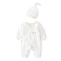 Lawadka 0-6M Spring Baby Girls Boys Romper Hat Cotton White Clothes For Girls Fashion Infant Jumpsuit Newborn Babies 0 to 3 M