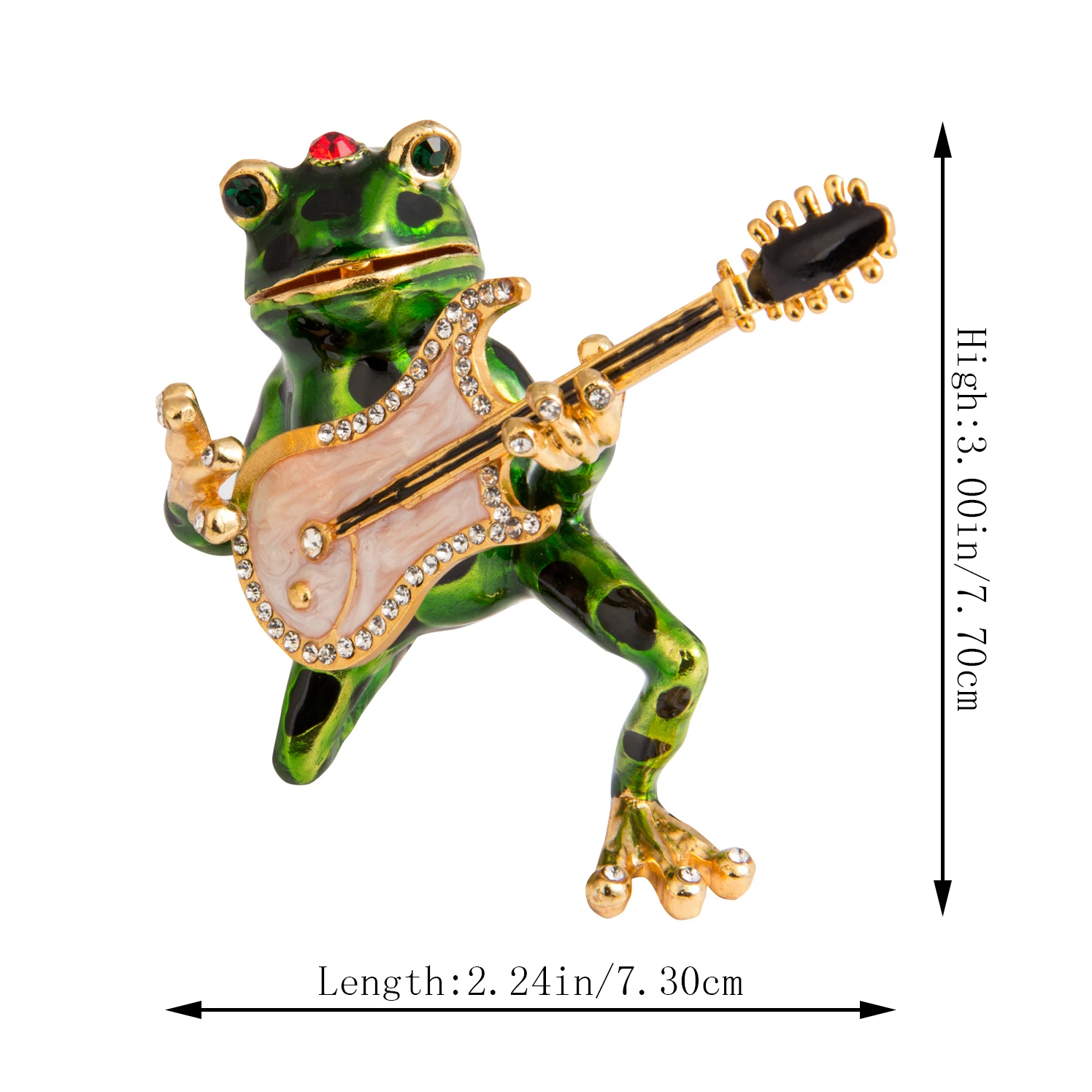 QIFU New Arrive Lovely Frog Plays Guitar for Home Decoration  Gift