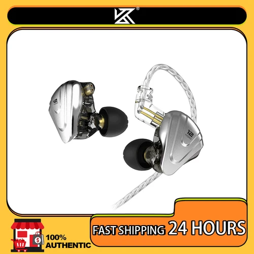 KZ ZSX Terminator Auriculares de metal 5BA + 1DD Auriculares híbridos de graves HIFI de 12 conductores Monitor intrauditivo con cancelación de ruido