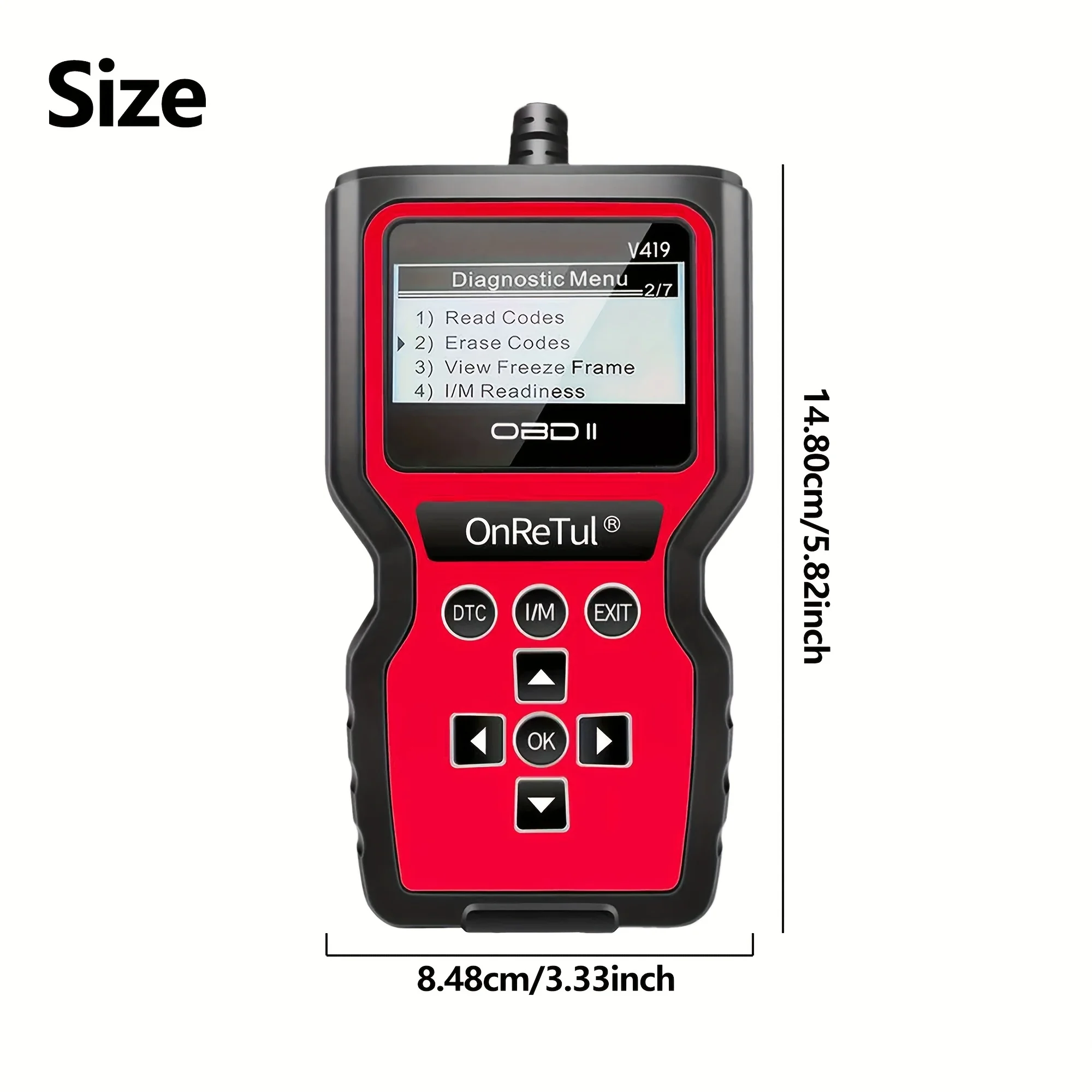 Professional Obd2 Diagnostic Scan Tool - Fault Code Reader for All Vehicles, Capable of Checking Engine Fault Lights, Reading/Clearing Fault Codes, and Performing Voltage Testing |   No Batteries Required, User-Friendly Interface, Handheld Device, Durable Construction, Car Diagnostic Equipment, Car Enthusiasts, Car Owners