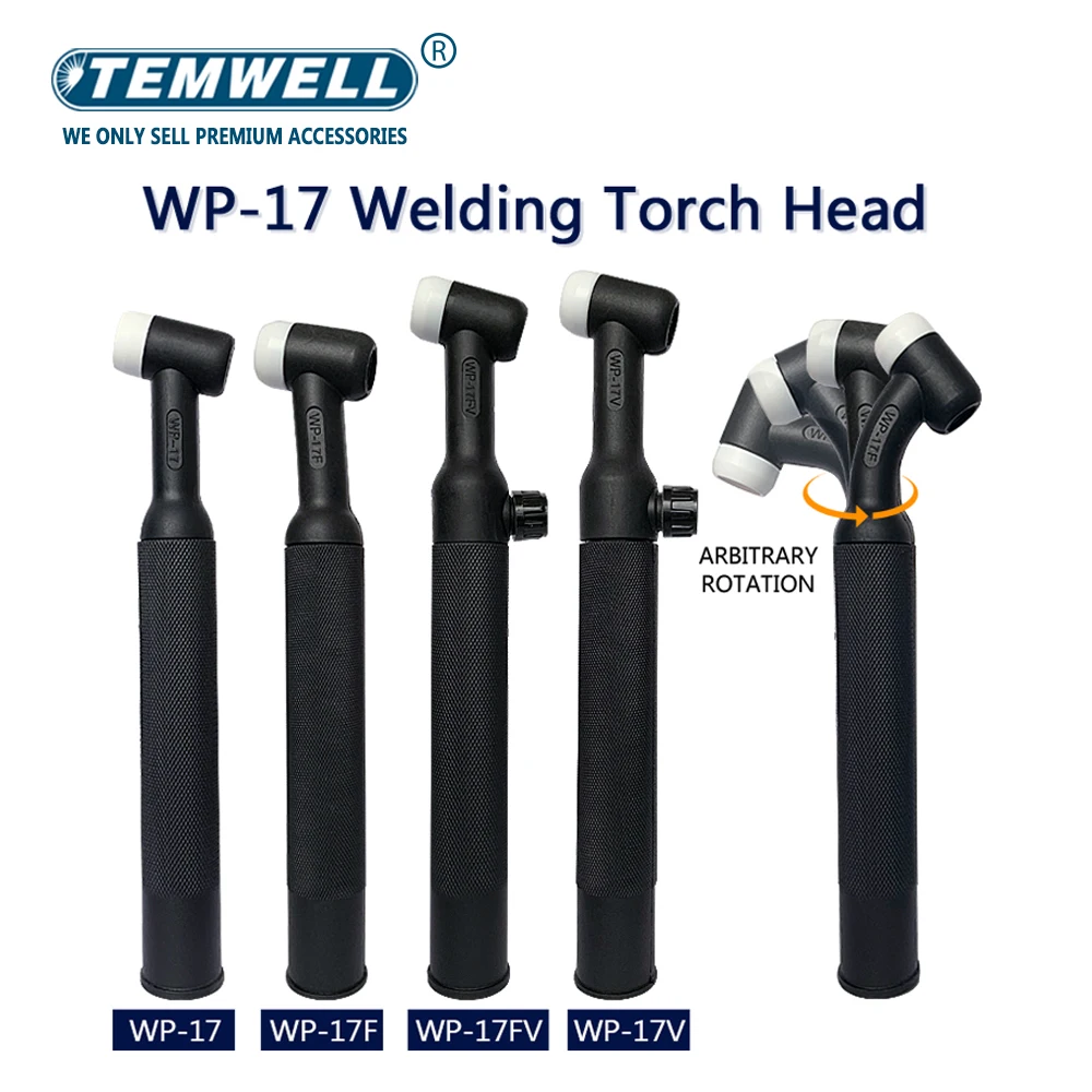 WP17 WP17F WP17V PW17FV TIG Torch Body Argon Welding Torch Head WP17 Valve Flex Air Cooled Gas Tungsten Arc Welder Wholesale