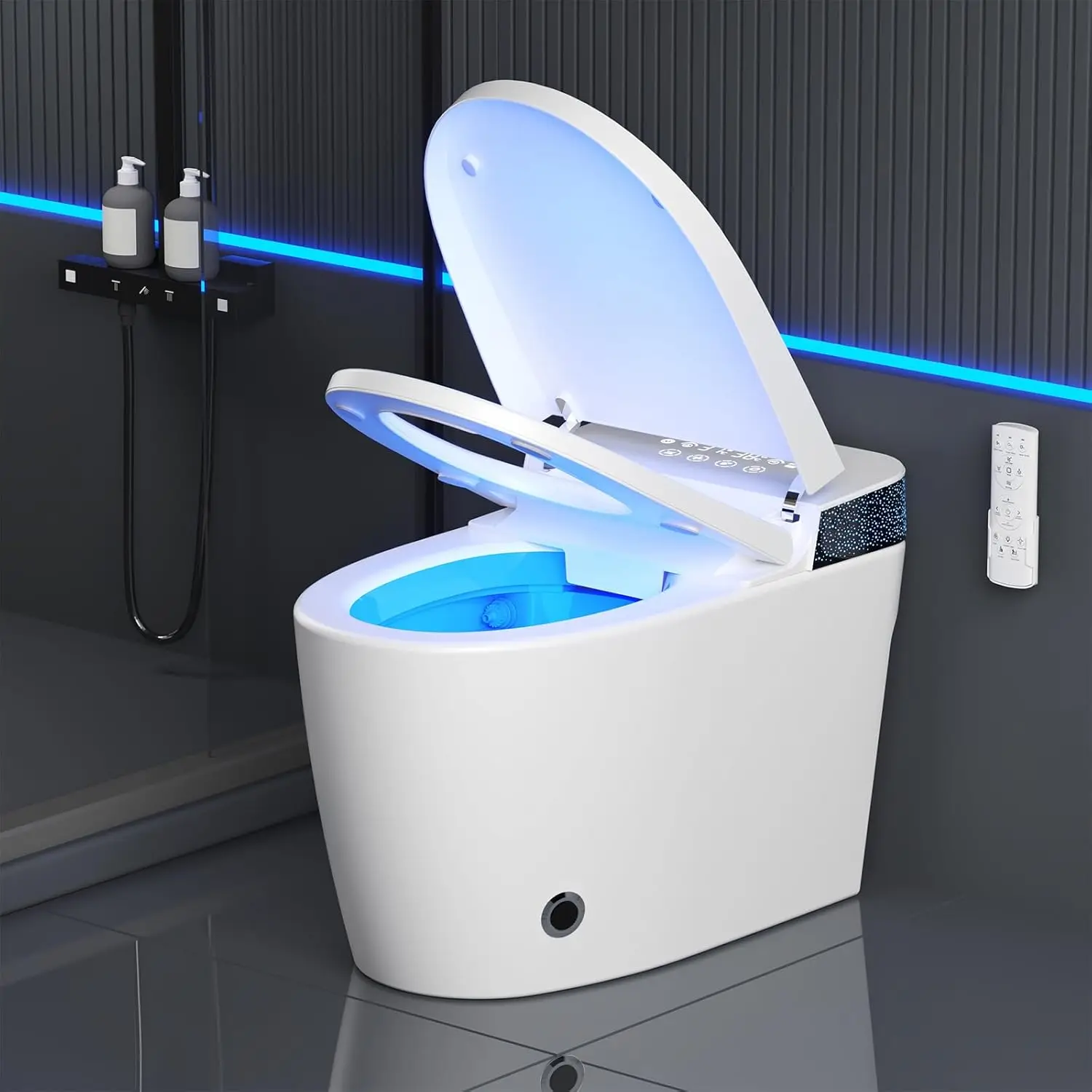 Smart Toilet with Bidet Built In, Modern Tankless Bidet Toilet with Auto Open/Close, Self-cleaning, Instant Warm, Customized