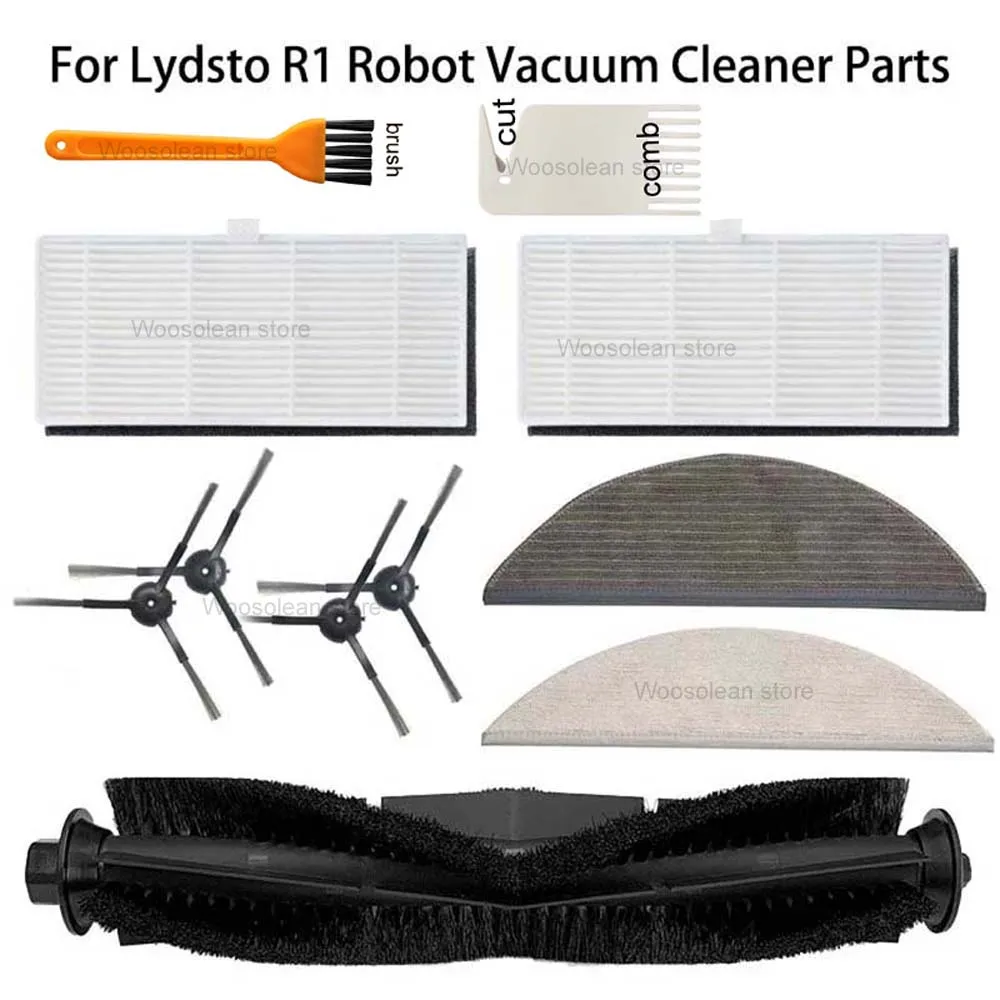 

For Lydsto R1 Robot Vacuum Cleaner Parts Dust Bag Disposable Wipes Mop Cloth Repetitive Wipes Accessories Side Brush