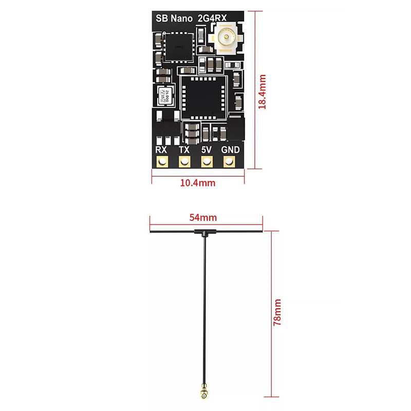 SpeedyBee ELRS-2G4-RX استقبال نانو 2.4G ExpressLRS ELRS استقبال لطائرات بدون طيار FPV حرة طويلة المدى لتقوم بها بنفسك أجزاء