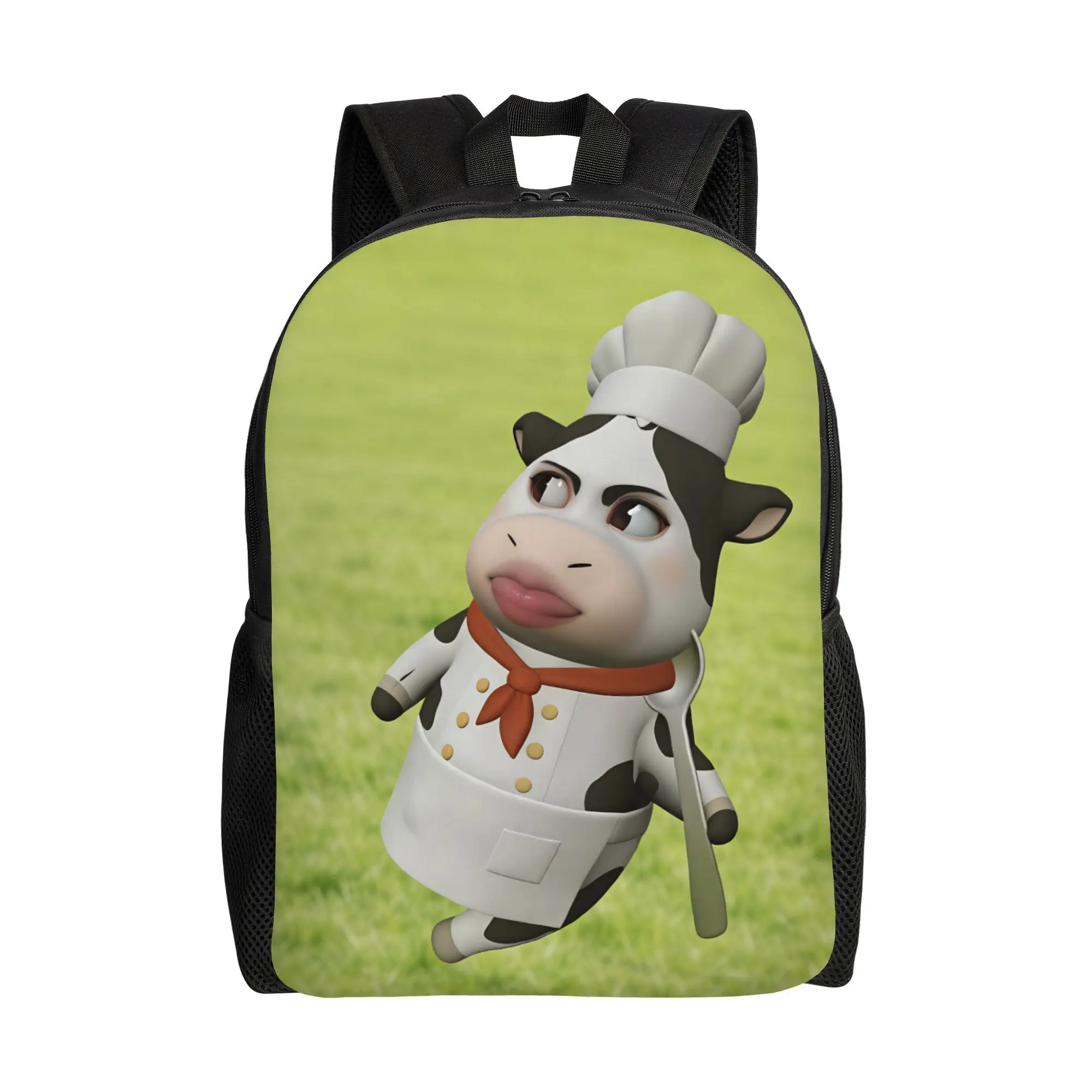 Funny Grassland Cattle Meme  Backpack  Cycling Backpacks Girl Elegant High School Bags High Quality Durable Rucksack
