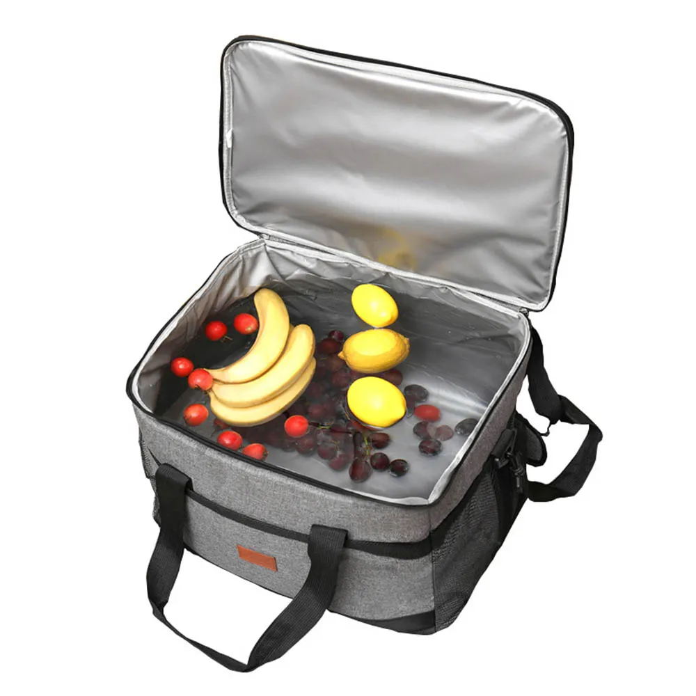 Składana torba termoizolacyjna o dużej pojemności 35L Izolowana torba piknikowa na lunch Torba chłodząca do podróży na świeżym powietrzu Camping BBQ