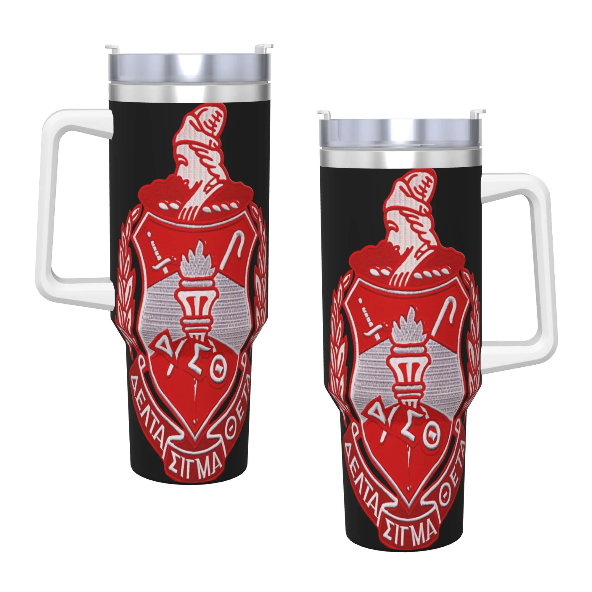 D-Delta Sigma Theta Stainless Steel Tumbler  Travel Mugs Cup Large Capacity Thermal Cups Keep Heat Hot Milk Tea Water Bottle