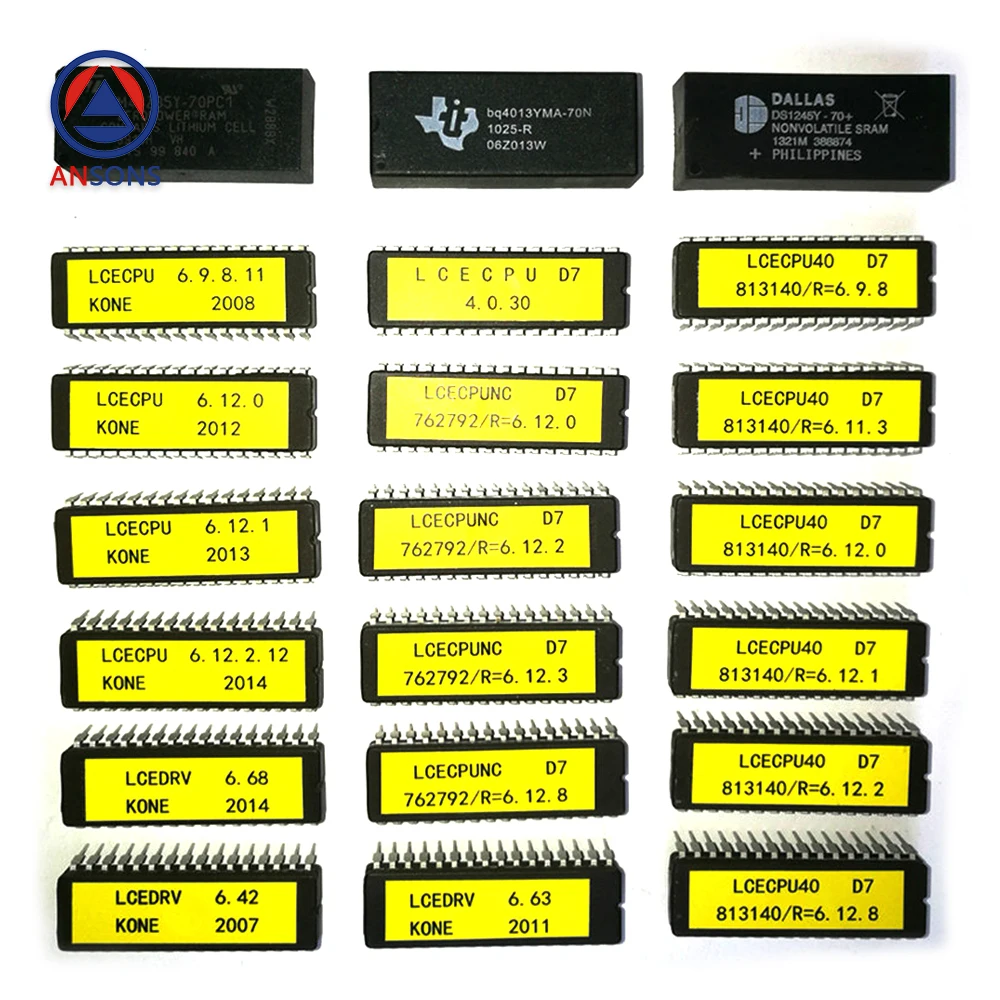 D7 LCECPU40 LCECPU LCEDRV LCECPUNC M48235Y bq4013YMA-70N DS1245Y-70+ KONE Elevator Chip For Main PCB Ansons Elevator Spare Parts