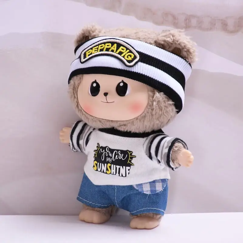 For 17cm Bao-ao doll cloth pendant sports trend shirt hug series replacement baby clothes Cute Decoration Little Clothes