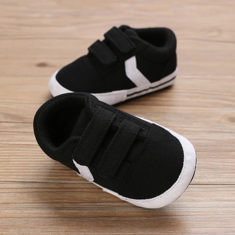 Baskets de sport classiques en toile pour nouveau-né, chaussures de premiers pas pour bébés garçons et filles, semelle souple, antidérapantes,