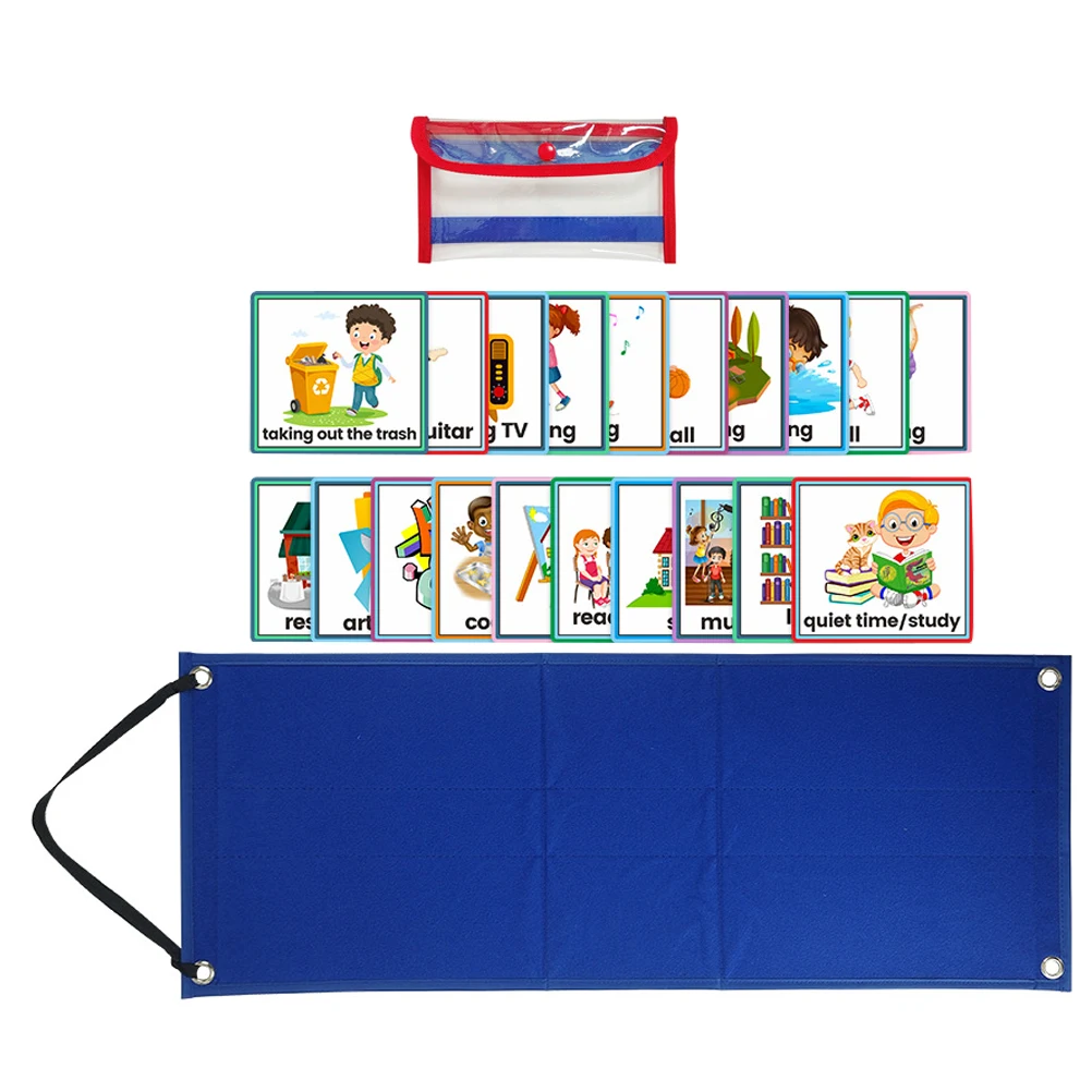 

Visual Schedule Preschool Homeschool Chart Kids Calendar Daily for Toddlers Board