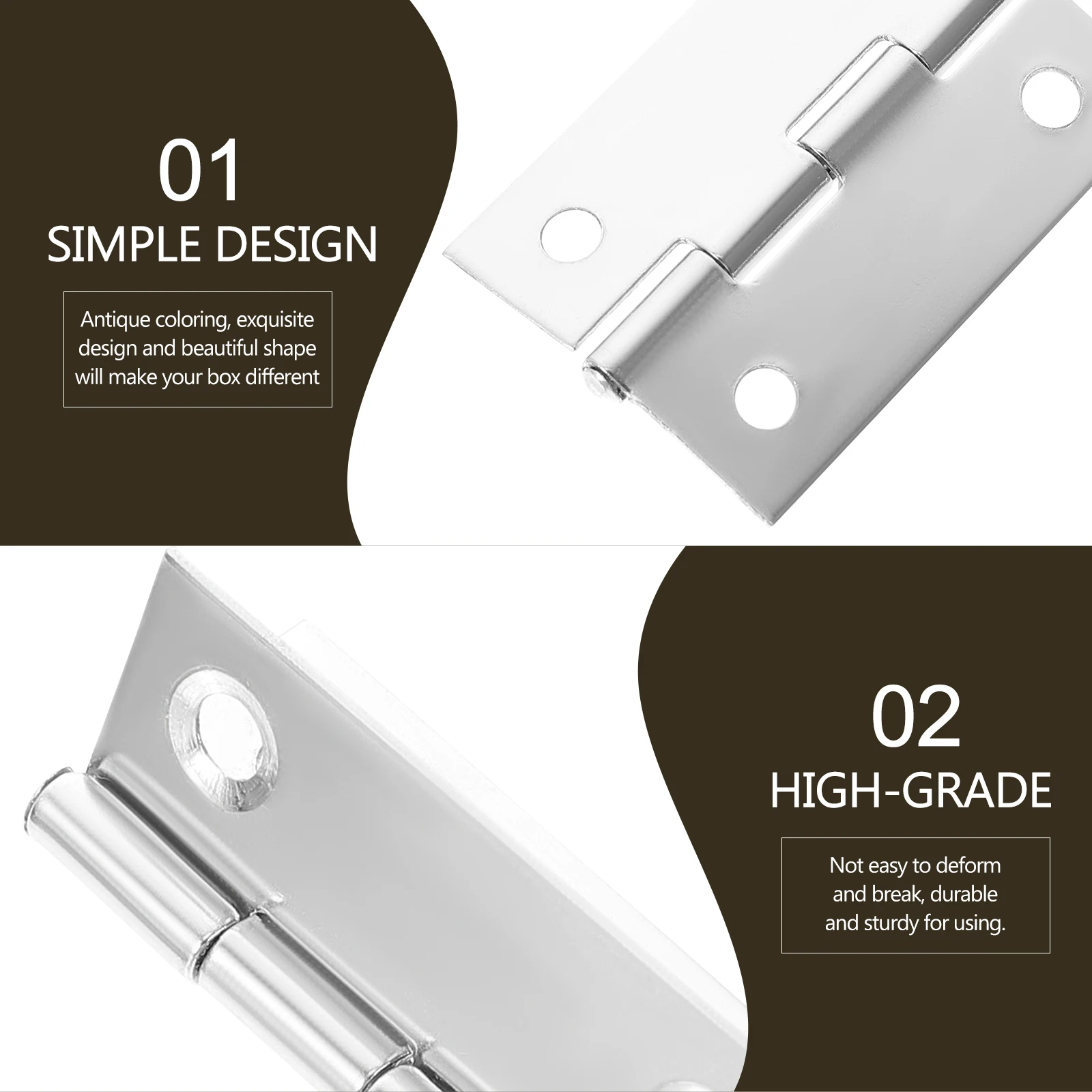 

30 Pcs Stainless Steel Hinges Steel Hinges Durable for Cabinet Door Window Smooth Operation Furniture Hardware Accessories