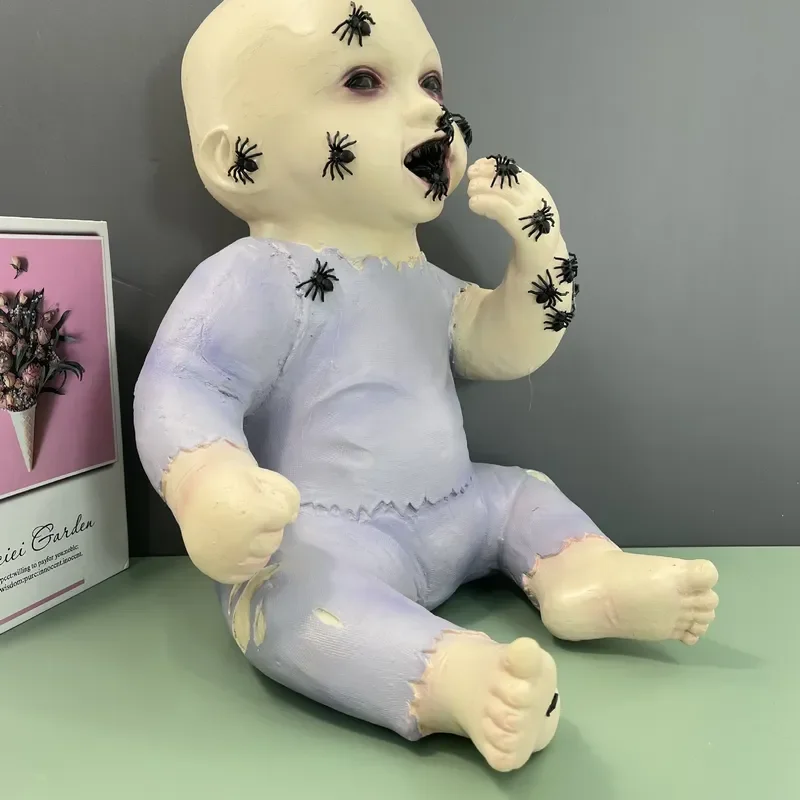 Halloween Horror Props Ornament Spider Doll Haunted House Escape Venue Arrangement Props Horror Doll