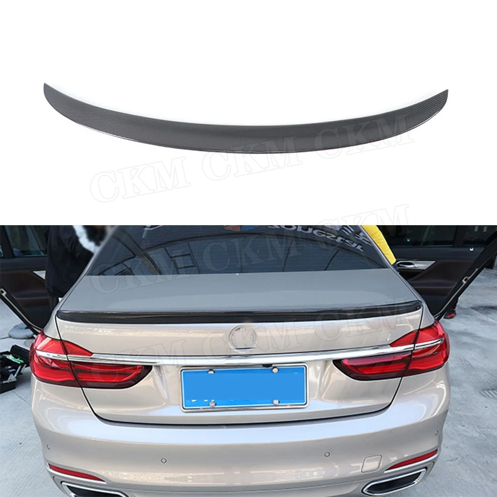 

For G11 G12 Carbon Fiber Rear Spoiler Boot Bid Wings For BMW 7 Series 740i 750i 760i Sedan Spoiler 2016-2018 FRP Car Styling