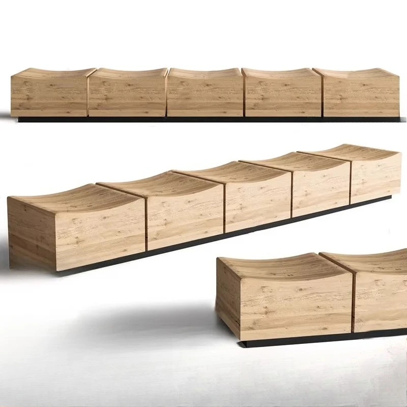 

Long stool medieval teahouse club library shopping mall project leisure stool