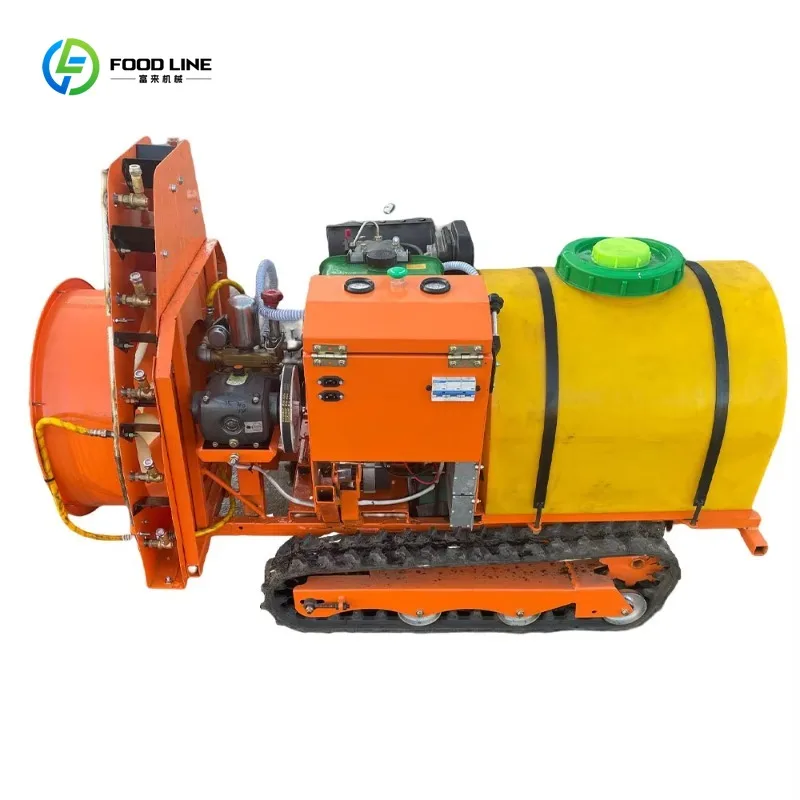 Customized Flexible Multifunctional 130L Orchard Remote Control Crawler Agriculture Robot Nursery Machine