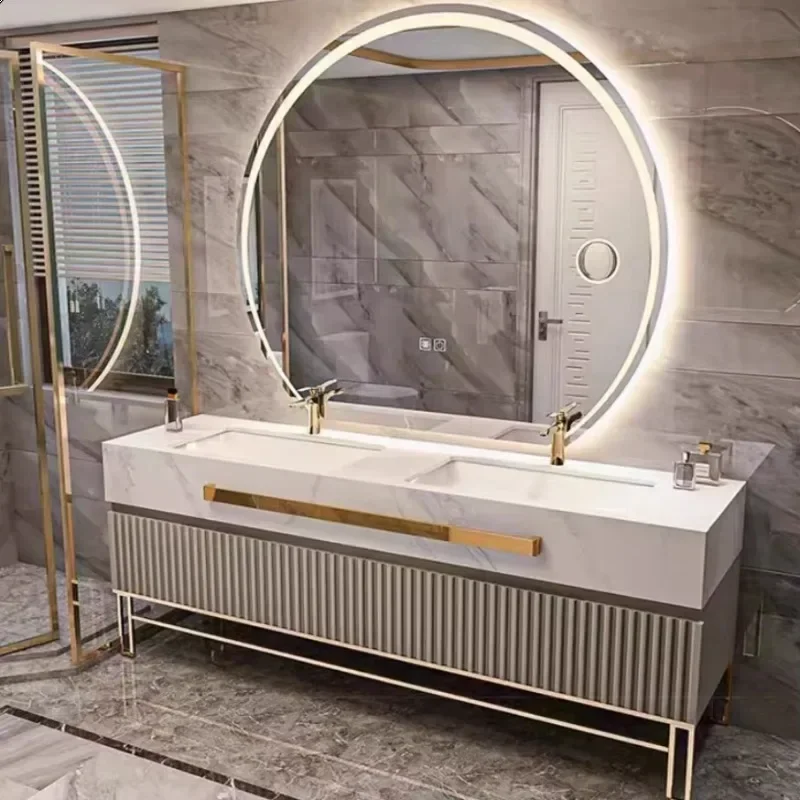 Vanité de toilette moderne HOModern Design, double évier HOCabinet