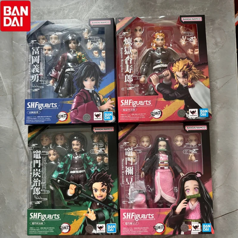 

Новый оригинал в наличии Bandai S.H.Figuarts Demon Slayer Kamado Tanjirou & Kamado Nezuko фигурка аниме модель настольная игрушка в подарок