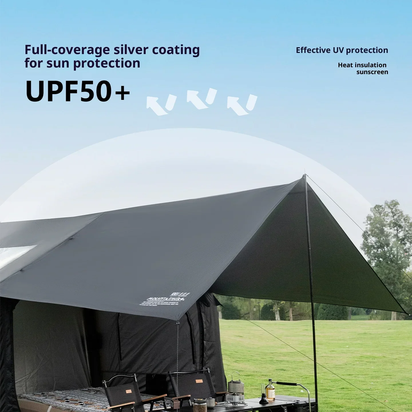 MOUNTAINHIKER Extra Large 5-6 Person Inflatable Family Camping Tent 8m² with High-Quality Windproof and Spacious Interior
