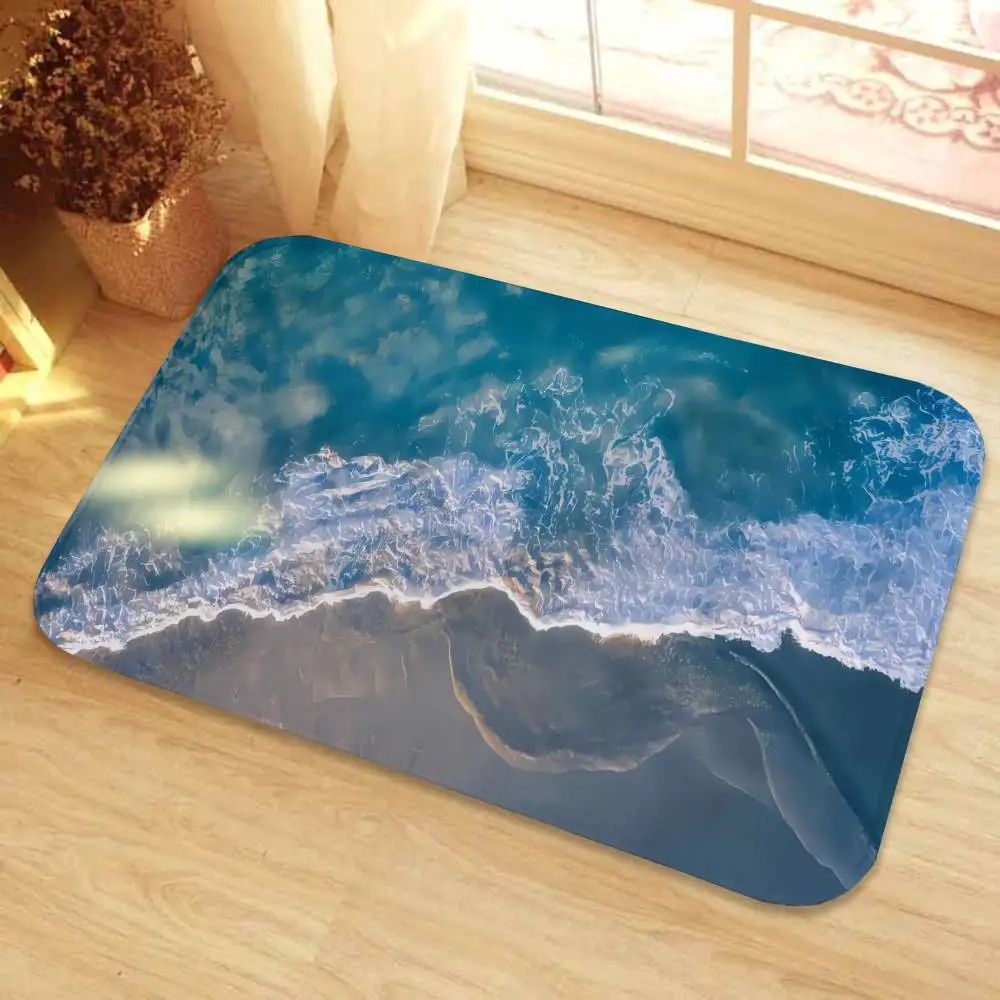 

Sea Wave Floor Mat Printed Large Carpets Room And Bedroom Carpets Bathroom Anti Slip Door MATS Small Carpets