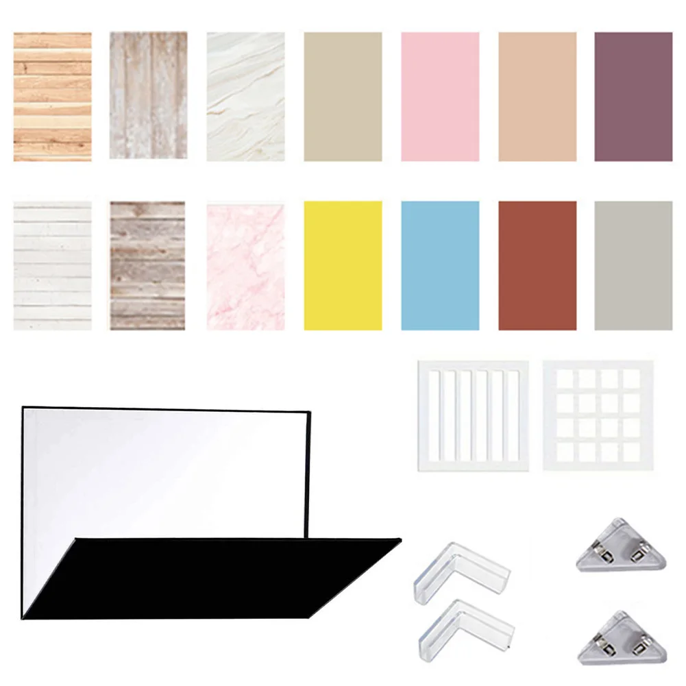 Tablero de fondo fotográfico, producto pequeño, Kit de fondos de fotografía, tablero de fondo de fotografía de comida para joyería de comida y Mini artículos