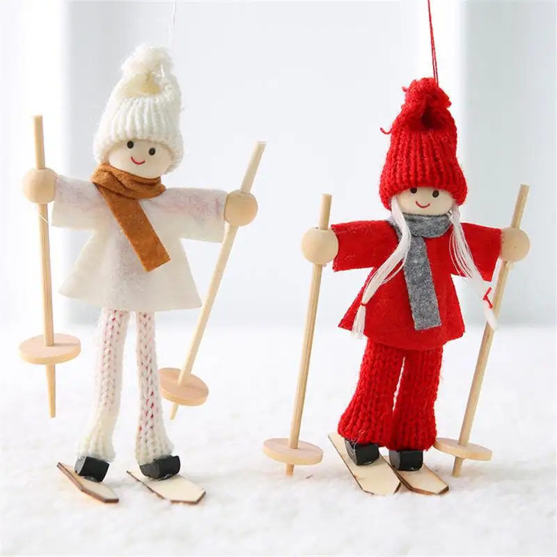 2pcs 2024 Christmas Ornament Doll Xmas Tree Decor Hanging Angel Faceless Doll Christmas Home Decorations Kids New Year Gift Noel