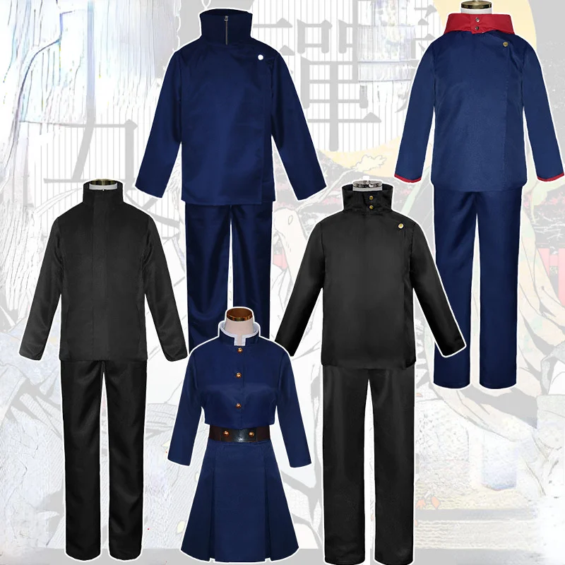 Kinderen Jujutsu Kaisen Kugisaki Nobara Itadori Yuji Gojo Satoru Cosplay Kostuum Gratis Accessoires Volledige Set Voor Jongens Meisjes Kids