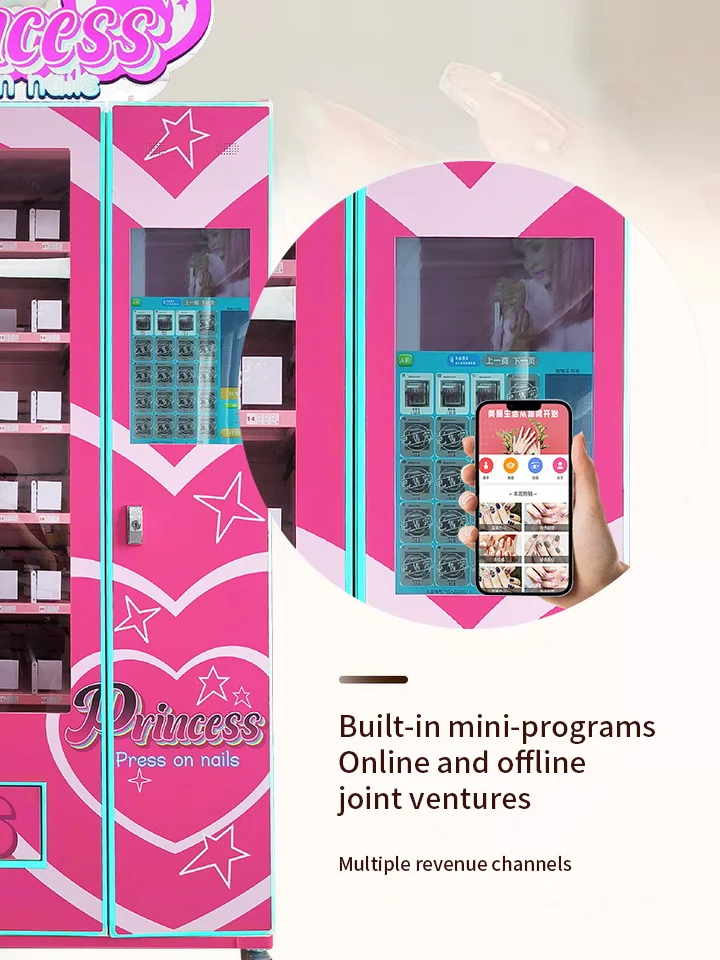 تخصيص 24 ساعة مجوهرات ماكياج الالكترونيات آلة بيع سعة كبيرة SDK وظيفة متوسطة الراحة نظام المتجر #4