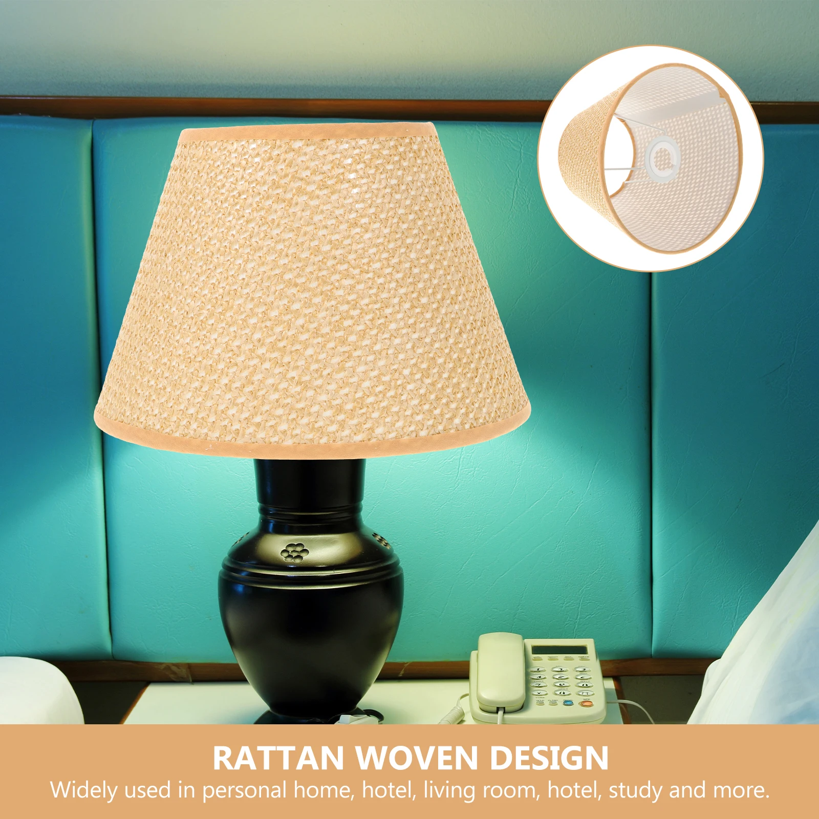 

Тканый абажур, чехол для настольной лампы, сменный мягкий свет, элегантный абажур из ротанга, тканый абажур, чехол для настольного светильника