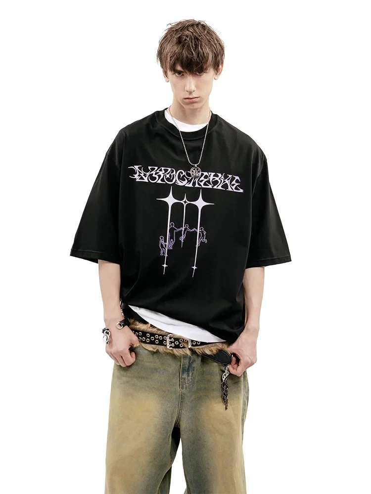 Men Tshirt Short Sleeves Tee Y2k Взросление Tour Graphic 100% Cotton Oversized Tops  Streetwear Harajuku Vintage Unisex Clothing