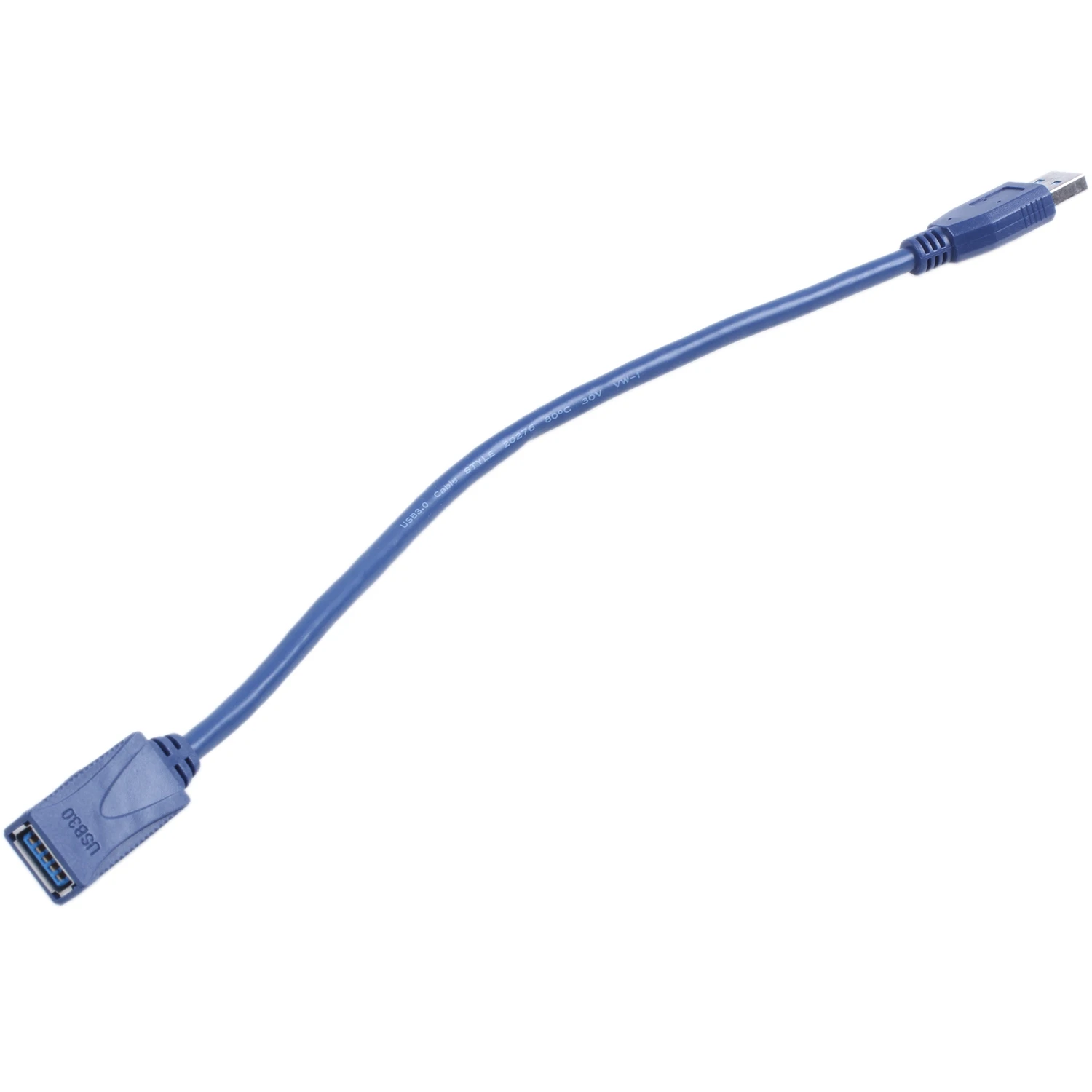 ETRT Blauwe USB 3.0 Male naar Male F/M Type A connector verlengkabel 30cm