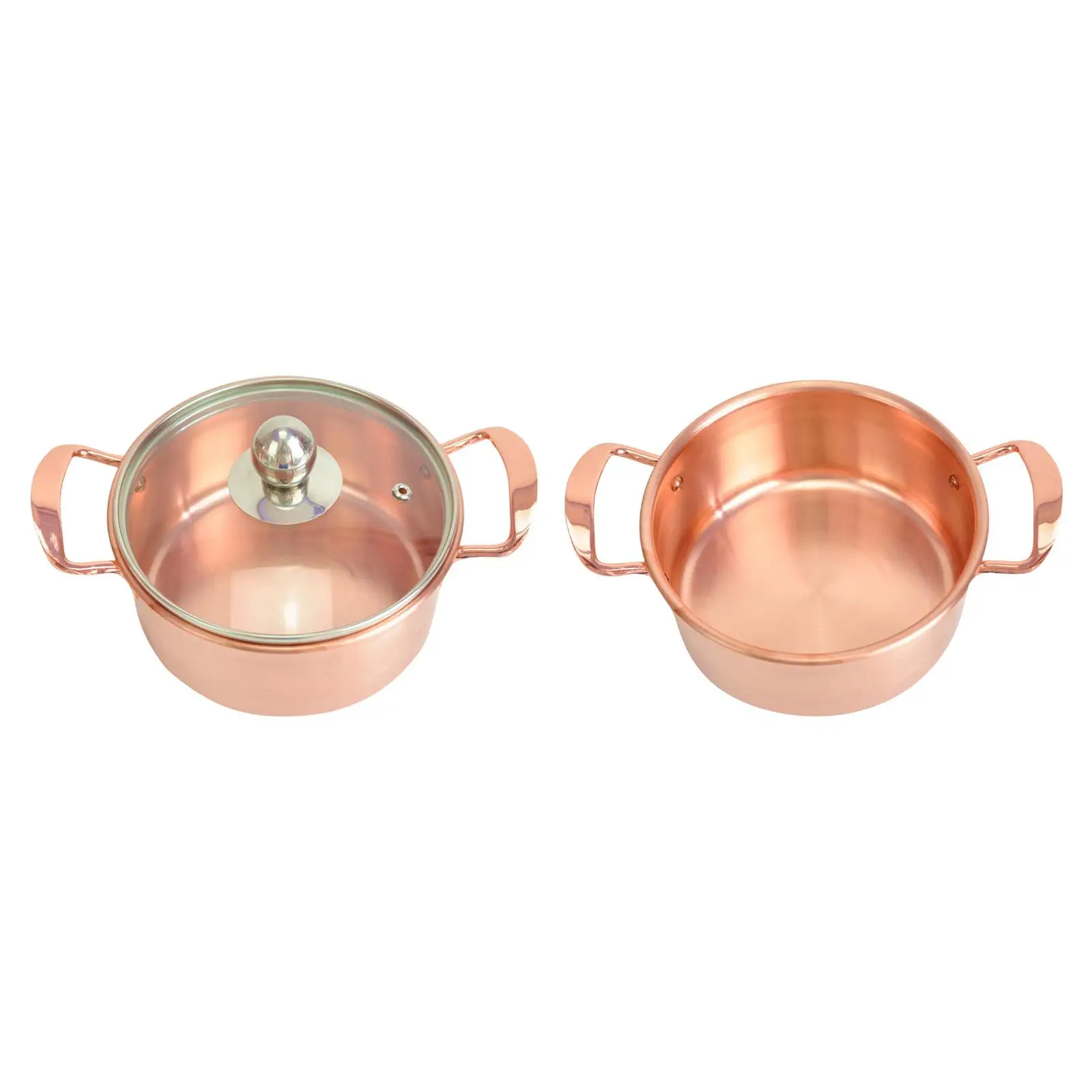 

Copper Pot Easy Clean Double Handle Stockpot Induction Cooking Pot Copper Hot