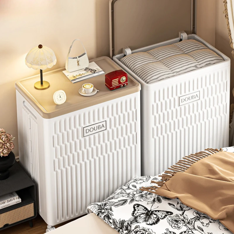 

‌Extra Large Foldable Storage Box - 120L Capacity Organizer with Lid Multi-Use Toy Bookshelf & Clothes Bin for Home Organization