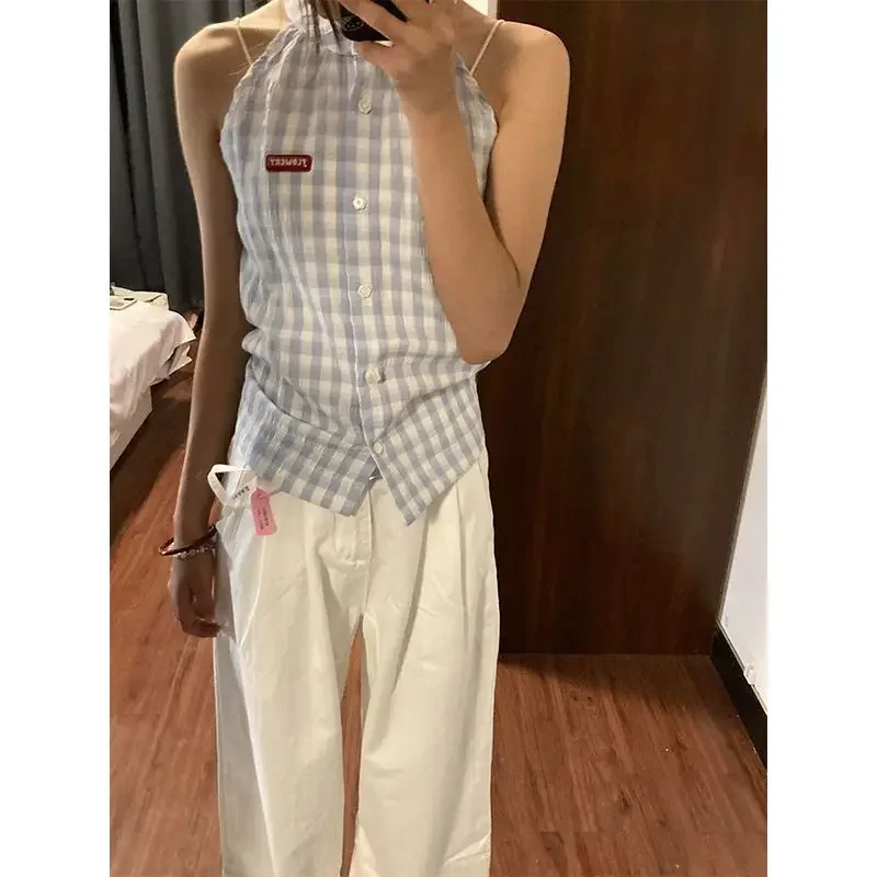 

Simple Loose Slimming High Waist Wide Leg Pants Drape Casual Jeans Women Summer New