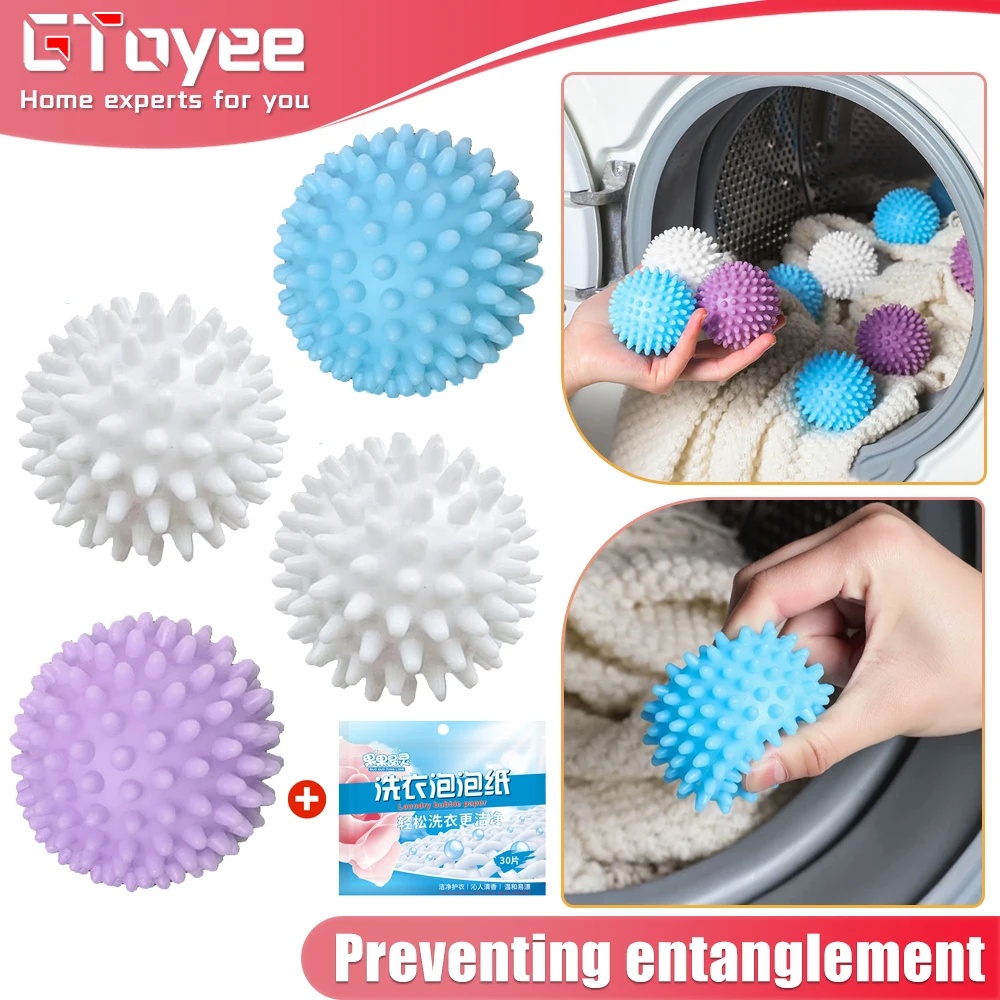 Reusable Dryer Balls PVC Laundry Ball Household Washing Machine Fabric Softener Ball for Clothes Cleaning Drying Balls Tool