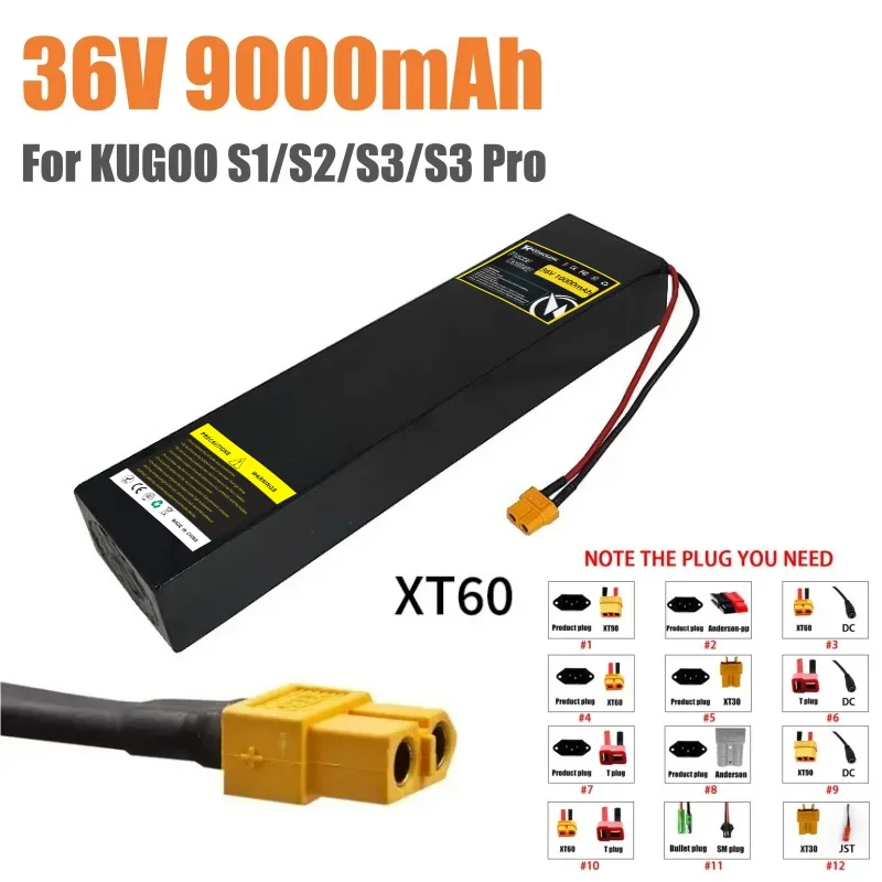 

Литий-ионный аккумулятор 36В 9000мАч 10S3P 18650 для электросамокатов KUGOO S1/S2/S3 (сменный) | Обновленная версия 2026 года