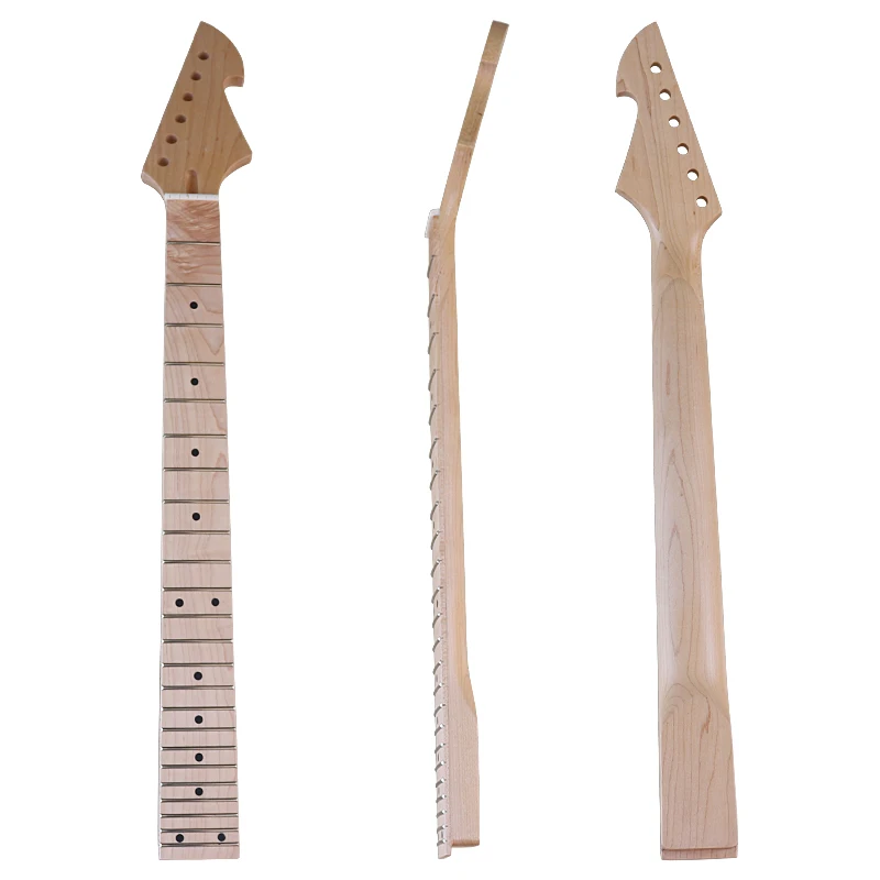 Guitar Neck Maple Guitar Accessories Small Head Neck 22 Frets Matte Finish Guitar Neck for DIY