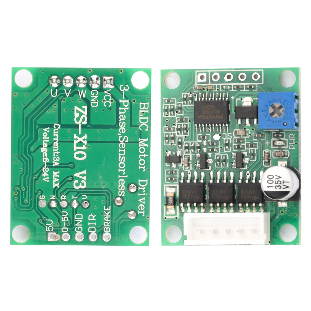 Motor Drive Controller BLDC Three-phase DC Brushless Hall Motor Driver Motor Board DC6-20V 60W Motor Controller Support PLC 0-5V