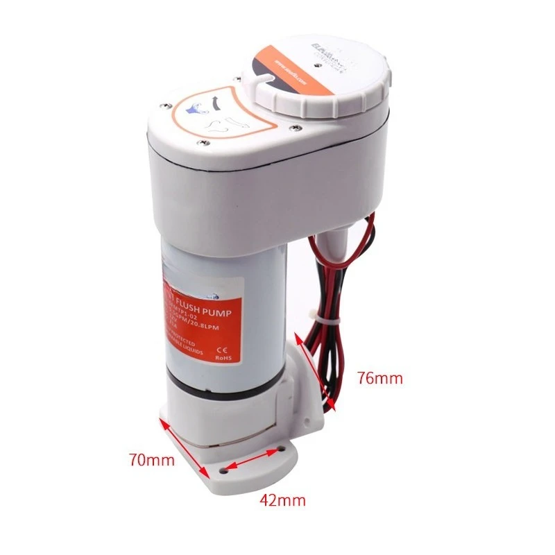 12V 24V Electric Drain Valve Spare Part For RV Yacht Marine Ceramic Toilet Direct Discharge Flush Accessory