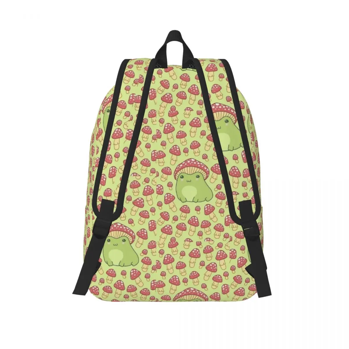 Kawaii Frog With Mushroom Hat Backpack Kindergarten Primary School Student Mycologist Bookbag Boy Girl Canvas Daypack Outdoor