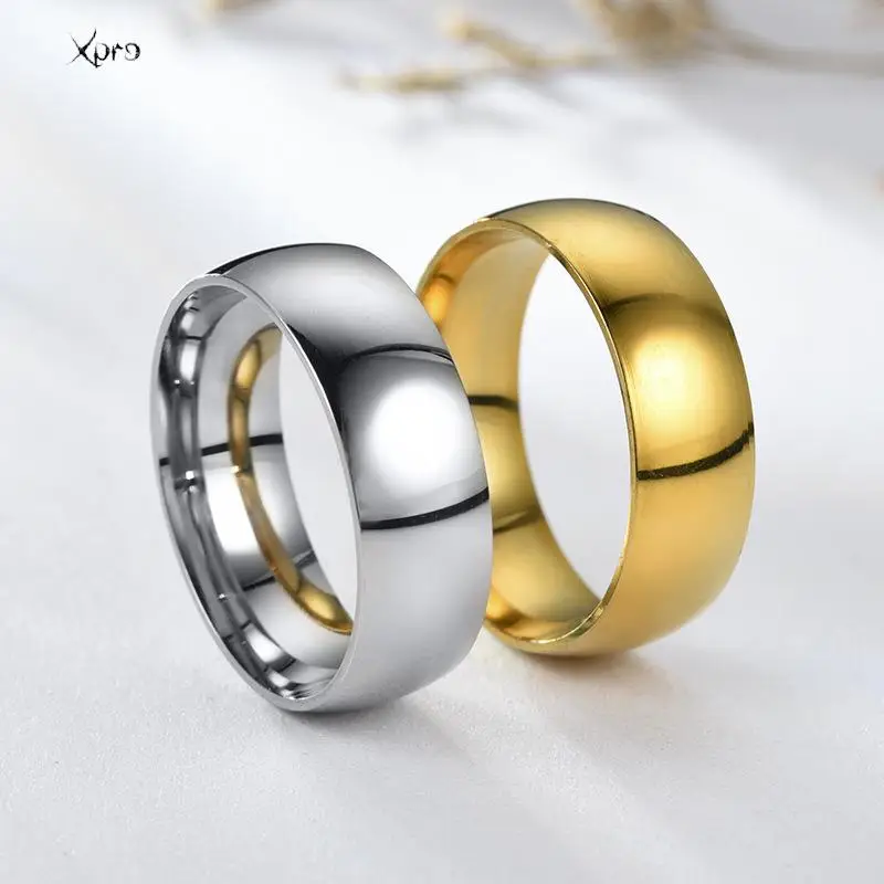 Tarnish Free 2mm 4mm 6mm Stainless Steel 18K Gold Plated Silver Color Knuckle Rings For Lady Minimalist Gold Rings For Women