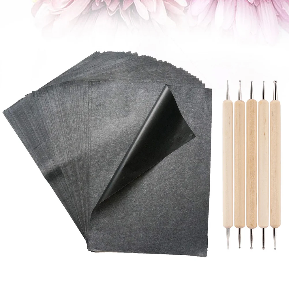 1 Set Graphite Carbon Transfer Paper Tracing Drawing Carbon Paper A4 Single Painting Tracing Paper for Home Studio (100 Sheets A